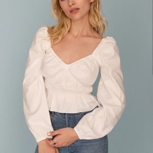 Reformation White Blouse